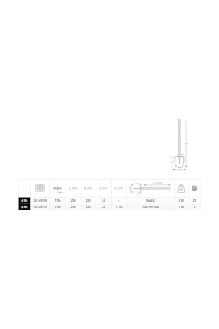 Pinto İnşaat Küreği Bahçe Kürek Kırmızı No:4 28 x 25.5 CM