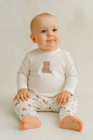 Baskılı Erkek Bebek 2'li Takım 6-36 Ay Kahverengi