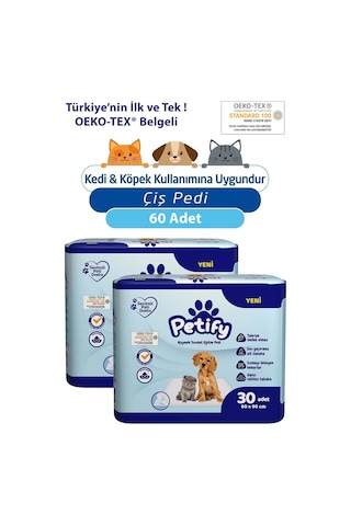 Evcil Eğitim Pedi 60 90 Eko 30 Adet X 2 Paket