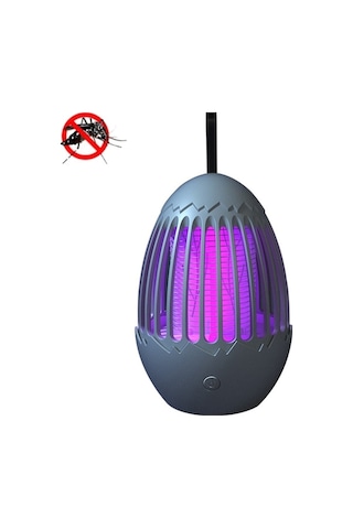 Ulzyvf Usb Şoklu Sivrisinek Öldürücü Lambası L01 Gri Gece Işıklı Elektrikli