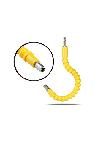 Akrobat Bits Uzatma 30cm Flexible Esnek Katlanır Bükülür Spiral Tornavida Vidalama Matkap Ucu
