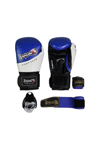Dragondo 33044-p Jr Çocuk Boks Eldiveni Seti Eldiven+bandaj+dişlik Mavi