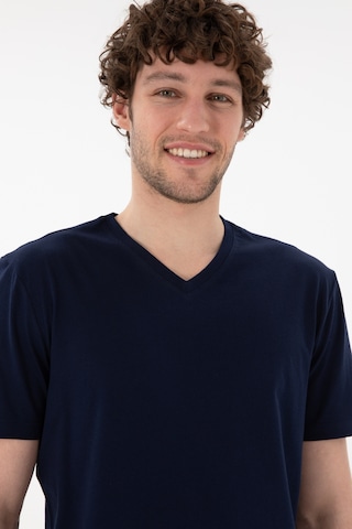 U.S. Polo Assn. Erkek Regular Fit V Yaka Lacivert Basic Tişört 50305858-VR033