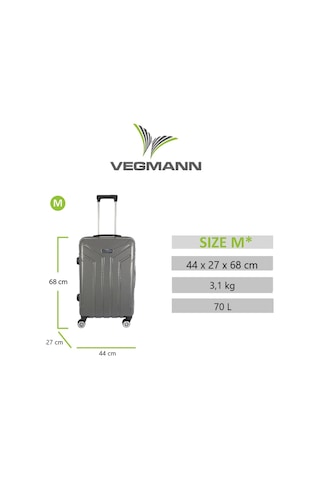 Vegmann Vela Antrasit Orta Boy Valiz Antrasit