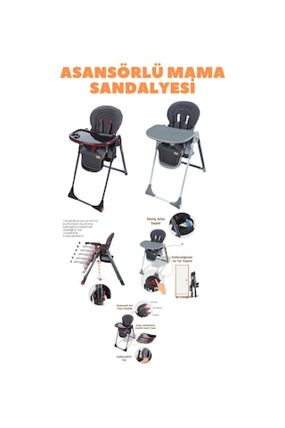 Yeni Doğan Çeyiz Seti Bebek Arabası + Anne Yanı Beşik + Yürüteç +mama Sandalyesi + Ana Dizi Asansörlü Mama Sandalyesi
