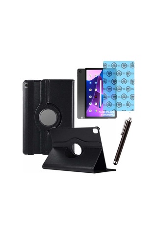 Lenovo Tab M10 Plus Tb 125fu 3 Nesil Uyumlu Kılıf Ekran Koruyucu Ve Kalem Set Dönerli Kılıf