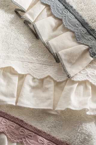 Ecocotton Alessa Krem/pudra/yeşil %100 Organik Pamuk 3 Parça Havlu Seti 30x50 Cm Krem - Yeşil