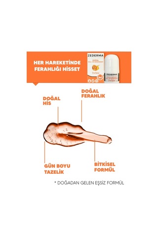 Zederma Doğal Roll-on Deodorant Portakal