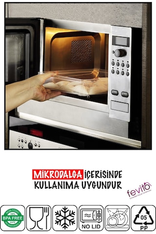 Mikrodalga Ve Difrizde Kullanılabilen Saklama Kabı Seti 3 Lu Beyaz S-413 Şeffaf