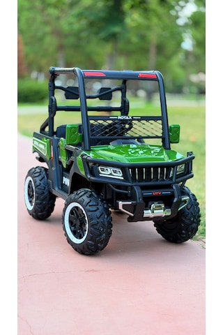 Utv X Alpha 24 Volt 4 Çekerli 800 Watt Akülü Araba Eva Teker Yeşil