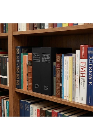Siyah - Kitap Şeklinde Gizli Kasa Kumbara Kitap Kasa Kumbara Kilitli Kasa Kumbara