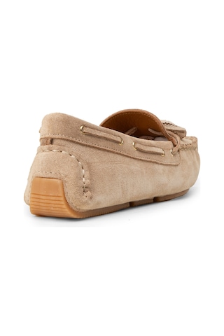 Deery Kadın Süet Bej Püsküllü Loafer Ayakkabı - Dl506zbejc01
