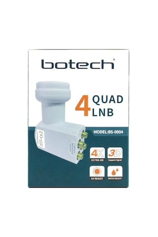 Botech Bs-0004 Uydu Unıversal Quad 0.1db 4k Ultra Hd 4'lu Lnb