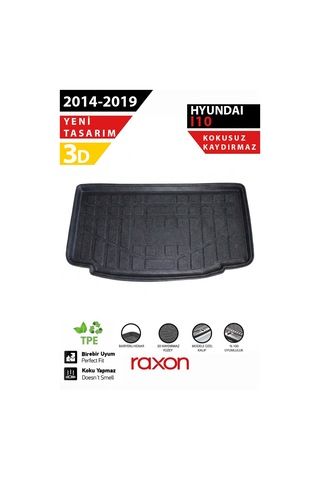 Hyundai İ10 2014-2019 Bagaj Havuzu 3d Özel Kalıp Su Geçirmez, Kaymaz