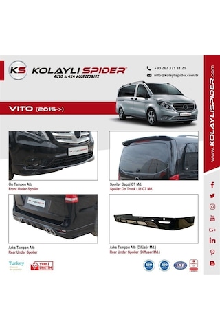 Mercedes Vito Arka Tampon Eşiği Krom 2015 ve Sonrası