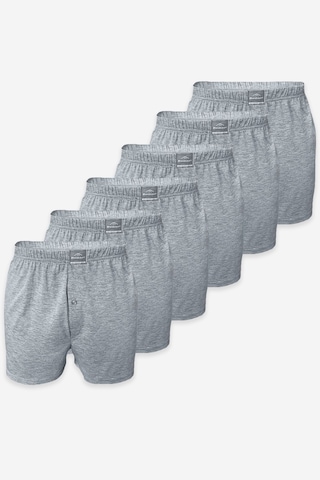 Malabadi Erkek Gri 6'lı Premium Collection Geniş Kalıp Modal Büyük Beden Boxer 6m254