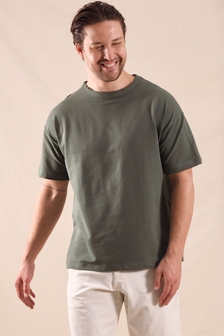 Tonny Black Rahat Kalıp Oversize Kesim T-shirt Erkek Haki T-shirt Tbtshrt020