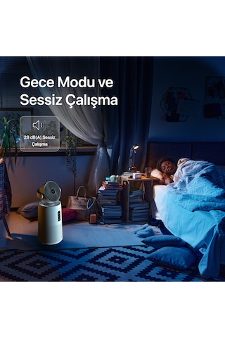 Xenon Smart Akıllı Air Purifier Fanlı, Aromaterapi Özellikli Sessiz Hava Temizleme Cihazı (X7422)