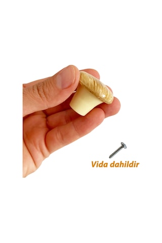 8 Adet Sert Plastik Mantar Düğme Kulp Kayın Dolap Mobilya Mutfak Dolabı Çekmece Kapak Kulpu Kulbu