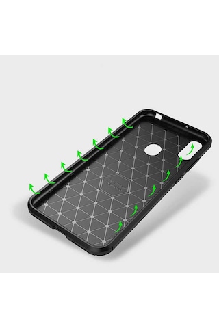 Huawei Honor 8A Kilif Karbon Silikon Case 389460273