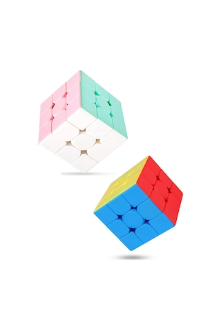 2 Adet Speed Cupe Zeka Küpü 3x3 Hız Küpü Fidget Oyuncak Seyahat Zeka Oyunu Canlı Ve Pastel Renk