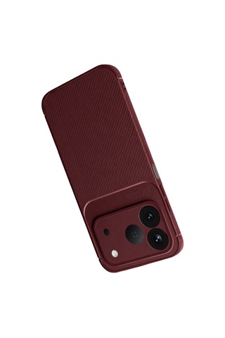 Tecno Spark 50 4g Kılıf Karbon Silikon Case Bordo