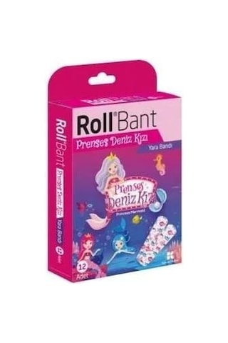 Rollbant Prenses Deniz Kızı Yara Bandı 12li