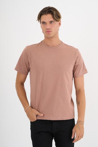 Erkek Kahverengi %100 Pamuklu Standart Kalıp T-shirt Siyah