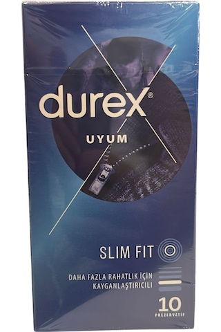 Durex Prezervatif Slim Fit Uyum 10'lu 5052197060980 Durex Prezervatif Slim Fit Uyum 10'lu 5052197060980