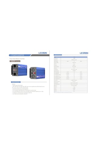 Lexron 12 Volt 1000 Watt 1 Kw Tam Sınus İnverter - Invertor