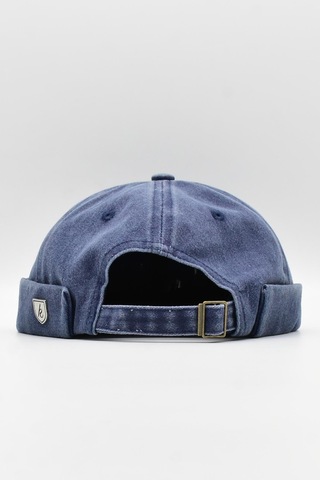Külah Vintage Retro Eskitme Pamuk Cap Docker Şapka - Lacivert
