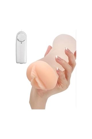 Erofoni Yeni Nesil Süper Realistik Titreşimli 16 CM Gerçekçi Dual Suni Yapay Vajina Mastürbatör ﻿