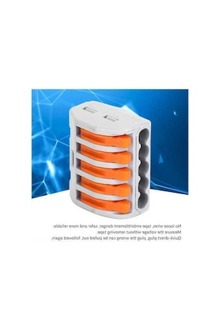 Besthome1 10 Adet 5 Yollu Gri Nylon Bağlayıcı, 250v 20a, Islak İzole, Sigortalı, Güvenli Ampul Montajı