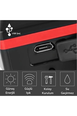 Periboia Güneş Enerjili Bisiklet Işıklı Korna Çok Renkli