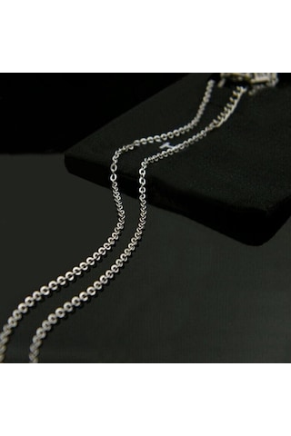 Chavin 45 Cm. 1.5 Mm. Bayan Çelik Kolye Zinciri Ap81 Beyaz