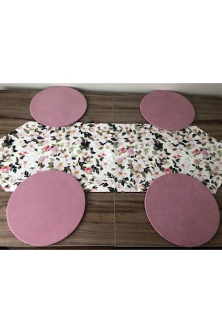 Çiçek Desenli Runner & Supla