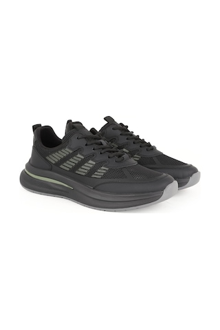 LBR H1135 Ea Nefes Alabilir Örme Triko Kumaşlı Bağcıklı Kalın Eva Taban Günlük Sneaker Syh-yşl