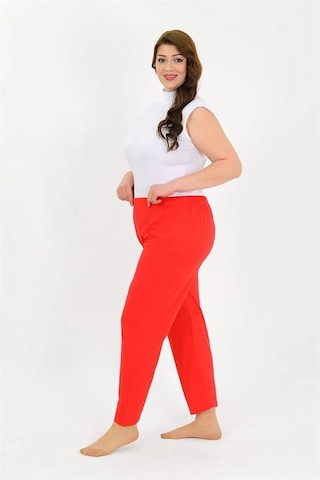 Mtm My The Mall Kadın Pamuklu Büyük Beden Alt Pijama Kırmızı Kırmızı