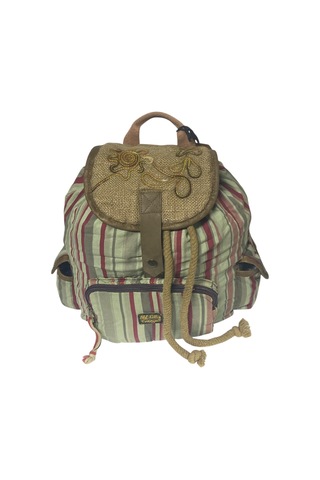 Old Cotton Cargo Kaliteli Tek Gözlü Vintage Salaş Disayn Unisex Sırt Günlük Okul Gezi Kamp Trekking Çantası 29cmx36cm Bordo