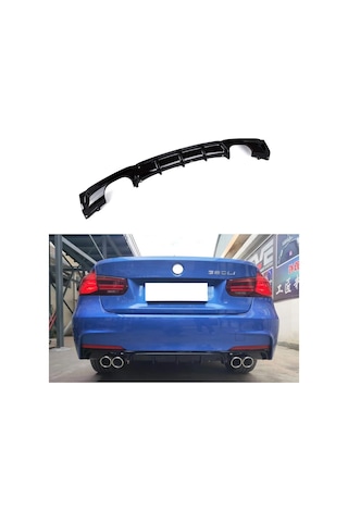 Bmw F30 Difüzör M Performans Parlak Siyah Boyalı Tek-çift Çıkışlı Tek-Tek Çikişli