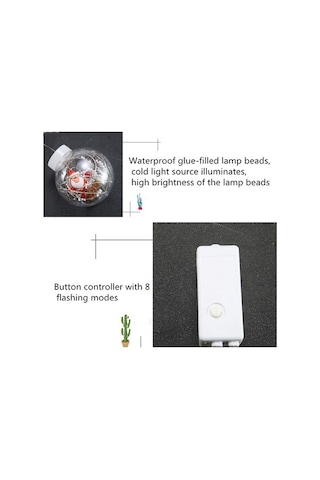 Besthome1 Led Bakır Tel Perde Işık Dilek Topu Noel Dekorasyonu Rastgele Stil Ab Fiş Sıcak Beyaz Işık Diğer