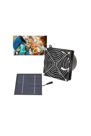 Geeroyoo 50w Güneş Enerjili Portable Vantilatör - Pet Yuvaları, Bahçe, Attik İçin Soğutma Ve Havalandırma - 5-12v, Akü Yok