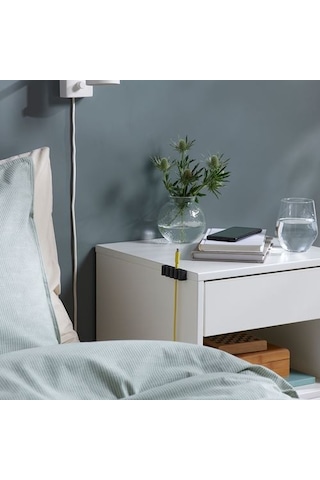 Ikea Kalkstuff Kablo Tutucu, Koyu Gri, 3'lü Set