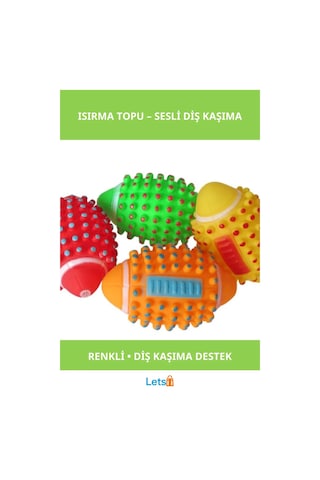 Renkli Sesli Dikenli Kedi Köpek Isırma Topu