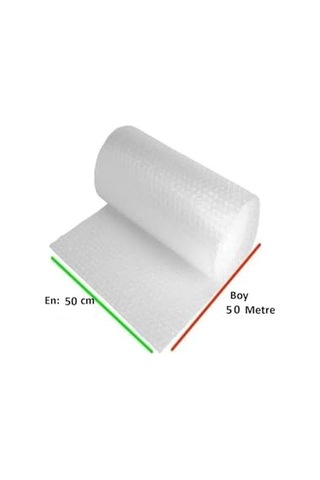 Balonlu Naylon 50cm X 50mt En: 50 Cm, Boy: 50mt. Üç Katlı Eşya Koruma Ambalajı, Pat Pat
