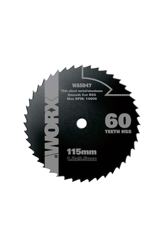 Worx Wa5047 115x9,5mm Alüminyum, Pvc, Sac Kesme, Daire Testere Bıçağı Fr Wa5047