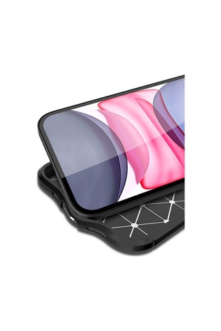 Apple Uyumlu iPhone 12 Kılıf Zore Niss Silikon Kapak-Siyah