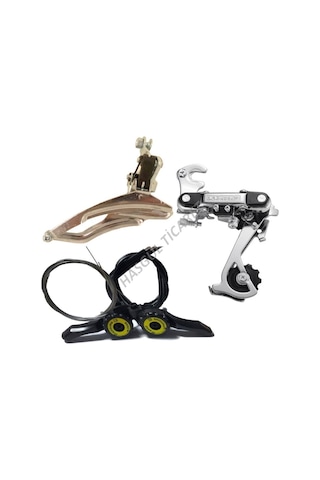 Hsgl Bisiklet Ty05 Arka Atırıcı Ön Attırıcı Ty 05 Vites Kolu Set Beyaz - Mavi