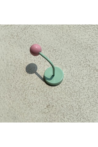 Dianziye Yeşil Ve Pembe Renkli Manyetik Kanca - Mutfak, Banyo Ve Giriş Kapısı İçin Delme Yok Güçlü Tutuculu Dekoratif Asma Aracı