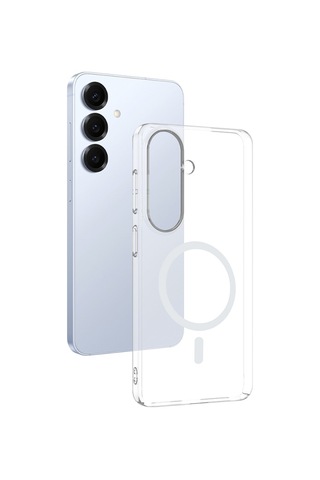 Samsung Uyumlu Galaxy S24 Fe Kılıf İnce Ve Sert Yapılı Şeffaf Magsafe Silikon Kapak Ryc/london Colorless